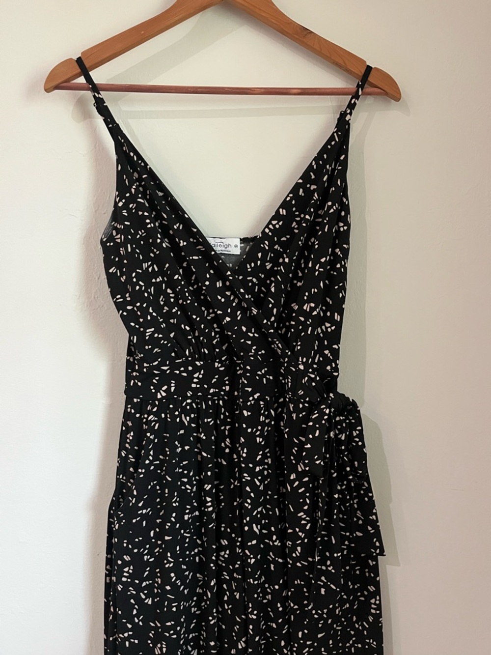 KAILEIGH Black Spaghetti-Strap Jumpsuit
